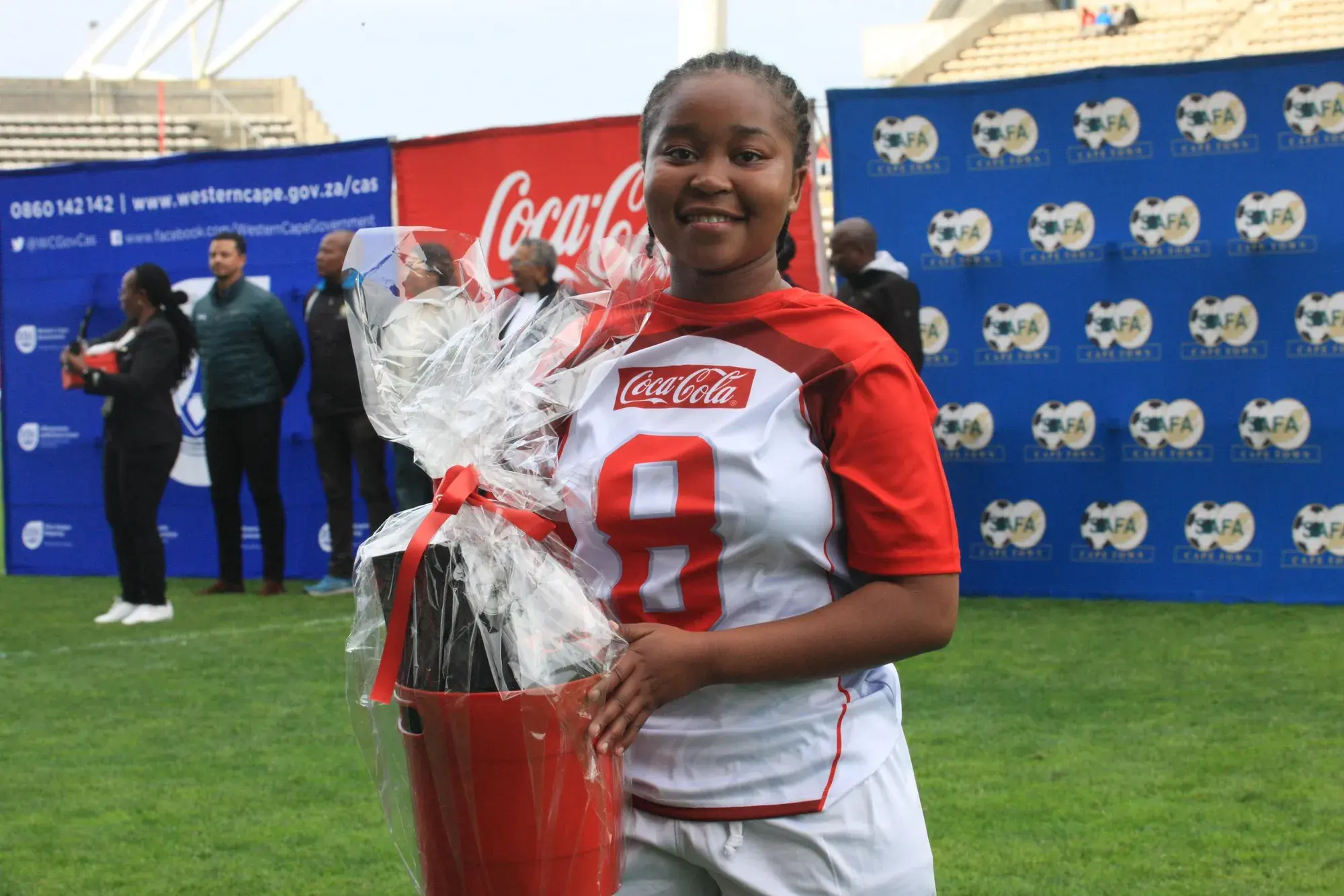 Cape Town Roses’ Asiphile Deliwe was named Player-of-the Match following her side’s Coke Cup final against Santos Ladies FC.