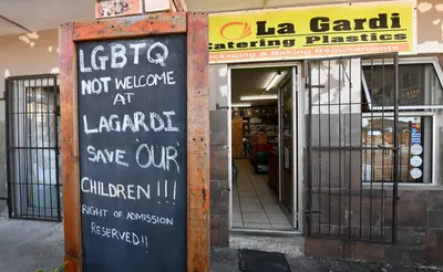 Bay businessman guilty of hate speech over sign targeting gay community