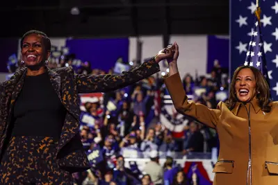 Michelle Obama backs Harris in Michigan, where Trump courts Muslim vote ...